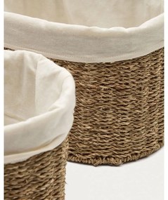 Košíky z morskej trávy v súprave 2 ks 35x25x25 cm Tossa – Kave Home