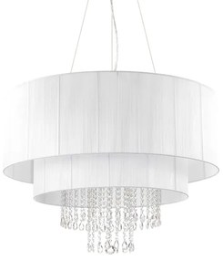 Ideal Lux - Krištáľový luster na lanku OPERA 10xE27/60W/230V pr. 90 cm biela