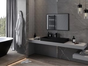 Mexen Loft kúpeľňové zrkadlo obdĺžnikové 90 x 60 cm, čierny rám - 9852-090-060-000-70