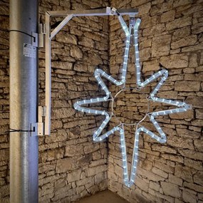 DECOLED LED svetlo s hviezdou pre VO, 39x51 cm, ľadovo biela