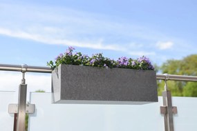 Balkónový hrantík BENNO, vláknocement, šírka 62 cm, sivý