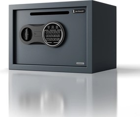 Malý vhadzovací trezor na kód, elektronický, na tržbu a obálky, 350x250x250 mm: PIERCE