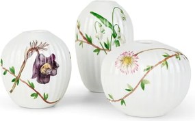 Súprava 3 miniatúrnych porcelánových váz Kähler Design Hammershøi Spring