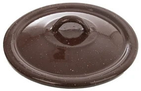 Orion Smaltovaná pokrievka Brown, 16 cm, pr. 16 cm