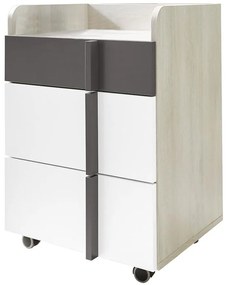 Zásuvkový diel pod stôl Remo RM11 dub wilton/biela/antracit