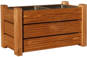 Drevený kvetináč Sunset 2 s vložkou 59x34x33 cm