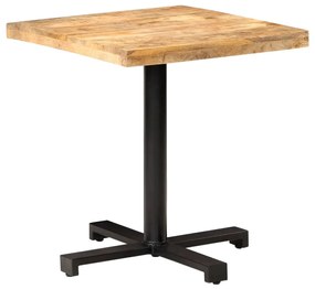 Bistro stolík štvorcový 70x70x75 cm surové mangovníkové drevo 320266