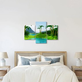 Obraz - Jazerá v jungli (90x60 cm)