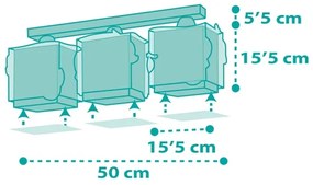 Dalber 63443 - Detské stropné svietidlo MERMAIDS 3xE27/60W/230V