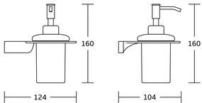 Mexen Rino, nástenný dávkovač mydla, chrómová, 70270388-00