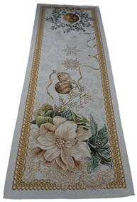 Lurexový obrus Zlaté Vianoce 35x100 cm