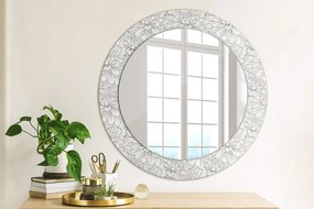 Okrúhle ozdobné zrkadlo Kvety lotos fi 60 cm