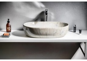 Sapho - Umývadlo na dosku DALMA 59x42 cm keramika/grigio