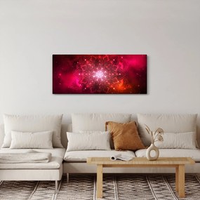 Obraz červené abstrakcie (120x50 cm)
