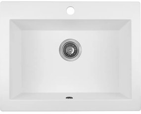 Laveo Komodo, 1-komorový granitový drez 586x490x221 mm, biela, LAV-SBK_610A