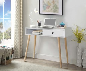 ModernHome Písací stôl, kozmetický stolík, konzola, stolík do obývačky so zásuvkou