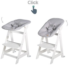 Biela jedálenská stolička Grow-Along – Roba