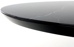 Jedálenský stôl Vengir (čierny mramor + čierna) (pre 4 až 8 osôb). Vlastná spoľahlivá doprava až k Vám domov. 1028080
