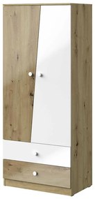 Skriňa Nero 01 80 – Biely Lesk