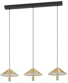 Eglo 390272 - LED Stmievateľný luster na lanku PARAGUAY 3xLED/12W/230V 3000K zlatá