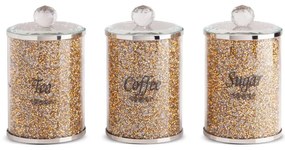 Sada troch nádob VENTOSA 03 zlatá / strieborná (3 ks)