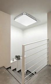 LED stropné svietidlo Quadro 50 Led CCT Silver s diaľkovým ovládačom