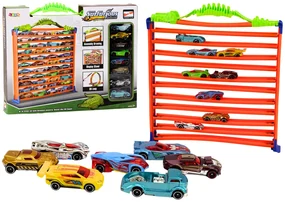 LEAN TOYS Garážová parkovacia autodráha 2v1 360*