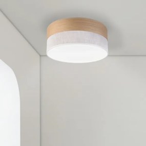 LED Stropné svietidlo SIRJA WOOD LED/20W/230V pr. 35 cm biela/dub