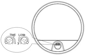 TOP LIGHT Svetlo nástenné-stropné Bari K PIR, Čierna