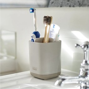 Béžový plastový stojan na zubné kefky EasyStore – Joseph Joseph