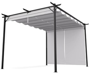 Blumfeldt Pantheon Robust, pergola, 3 x 4 m, s bočnými roletami, práškovo lakovaná oceľ odolná voči poveternostným vplyvom