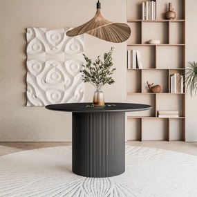 OKRÚHLY JEDÁLENSKÝ STÔL DEBORA ČIERNY 120 cm