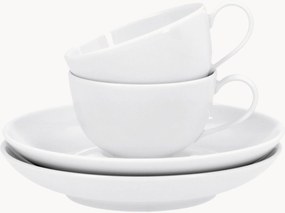 Ručne vyrobené porcelánové šálky na espresso's podšálkami Urbino, 2 ks
