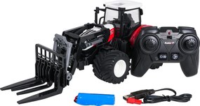 Ramiz Červený RC traktor s prívesom na prepravu zvierat na diaľkové ovládanie