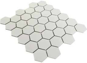 Keramická mozaika šesťhran 32 x 27,9 cm matná biela