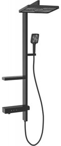 Mexen Roar, sprchová sada s ručnou a dažďovou hlavicou, čierna, 78105-70