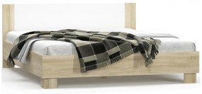 Manželská posteľ s roštom Mateo LB-180 180x200 cm - dub sonoma / biela