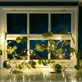 Aigostar - LED Solárna reťaz 110xLED/4m IP65 300 mAh teplá biela eukalyptus