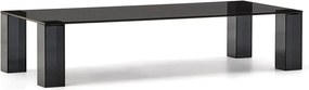 Tmavosivý sklenený konferenčný stolík 60x140 cm Adularia – Kave Home
