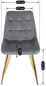 PROXIMA.store - Čalúnená jedálenská stolička CARO FARBA: sivá