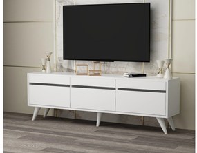 TV stolík/skrinka Siluke (biela) . Vlastná spoľahlivá doprava až k Vám domov. 1095260