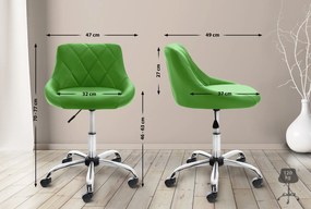 Pracovná stolička Lazio koženka - zelená
