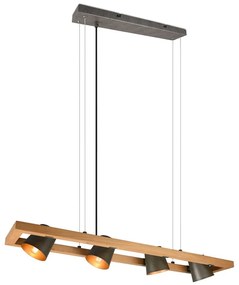 Závesné svietidlo v sivo-prírodnej farbe Bell – Trio