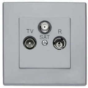 GPA-LS Koncová R-TV anténna zásuvka popolavý