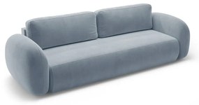 Sivomodrá zamatová rozkladacia/s úložným priestorom pohovka 262 cm Tonale – Cosmopolitan Design