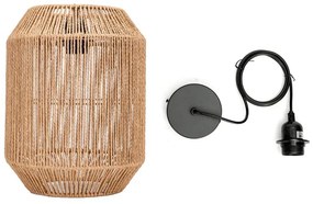 Aigostar - Luster na lanku 1xE27/60W/230V béžová