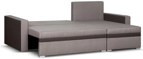 Rozkládací rohová sedací souprava ASTRA Šedá/Béžová