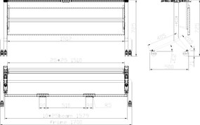 Mobilný stôl PRIMO MOVE, 180x60 cm, biela podnož, biela