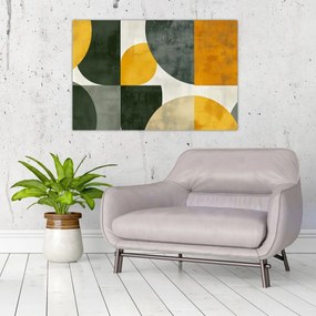 Obraz - Abstrakcia v olivovej farbe (90x60 cm)
