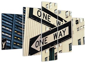 Obraz - New York ONE WAY (150x105 cm)